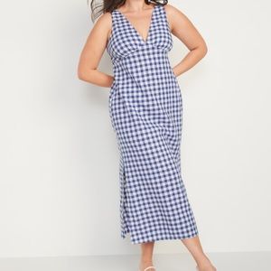 Old Navy Gingham print Maxi Dress NEW size XL tall